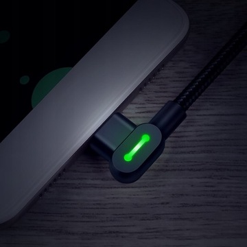 MCDODO УГЛОВОЙ КАБЕЛЬ 90° ДВУХСТОРОННЯЯ МОЛНИЯ ДЛЯ IPHONE 11 12 13 14 LED 3M