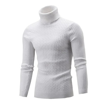 Men's Solid Casual Long Sleeve Turtleneck Sweater