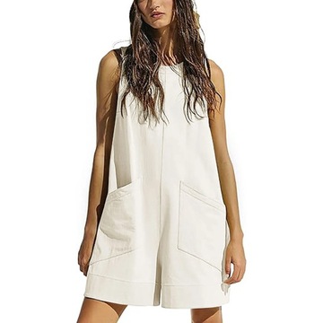 Summer Women Casual Rompers Solid Shorts Boho Jump