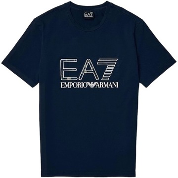 EMPORIO ARMANI EA7 Koszulka T-Shirt Męska Slim Fit Hologram Logo r. M