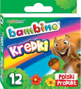 Kredki BAMBINO świecowe woskowe 12 kol.