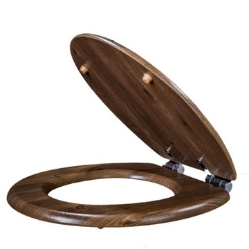 СИДЕНЬЕ ДЛЯ УНИТАЗА МЕДЛЕННО ЗАКРЫВАЮЩЕЕСЯ, ОРЕХ.