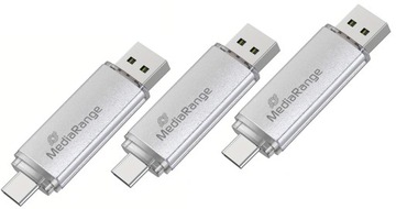 3X PENDRIVE USB-C 32GB DO SMARTFONA ANDROID IPHONE USB-A ZATYCZKI METALOWY