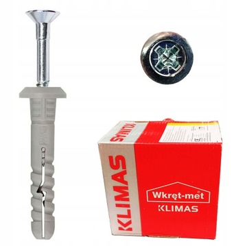 Булавки быстрого монтажа с буртиком 8х50 KLIMAS 100 шт.