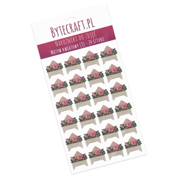 Narożniki do zdjęć album DIY 24 szt KWIATY v3