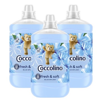 ZESTAW 3X COCCOLINO FRESH & SOFT BLUE SPLASH PŁYN DO PŁUKANIA TKANIN 1700ML