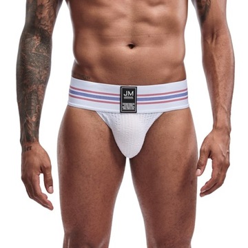 Мужские трусы танго Jockmail, белые, L