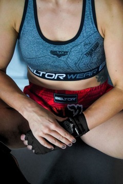 BELTOR OWIJKI BOKSERSKIE ELASTYCZNE 3 M CZARNE BANDAŻE TAŚMY TRENINGOWE