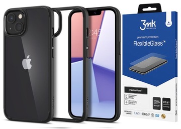 Etui, Spigen Ultra Case +Szkło 3MK do, IPHONE 13