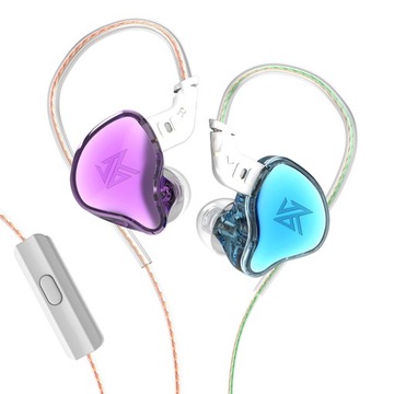 KZ EDC słuchawki z mikrofonem HiFi z redukcją szum