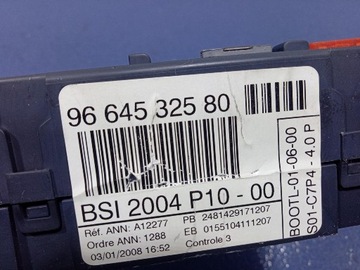 CITROEN C3 I MODUŁ BSI SKRZYNKA BEZPIECZNIKÓW 9664532580