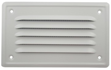 KRATKA WENTYLACYJNA 7x14 SIATKA SKOŚNA BIAŁA METALOWA