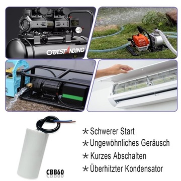 KONDENSATOR ROZRUCHOWY DO SILNIKA 18uF 450V CBB60