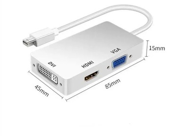МИНИ-АДАПТЕР ДЛЯ ДИСПЛЕЯ -> HDMI + VGA + DVI - ДЛЯ МОНИТОРОВ И ПРОЕКТОРОВ