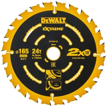 DEWALT DT10300 TARCZA DO DREWNA 165x20mm 24 ZĘBY