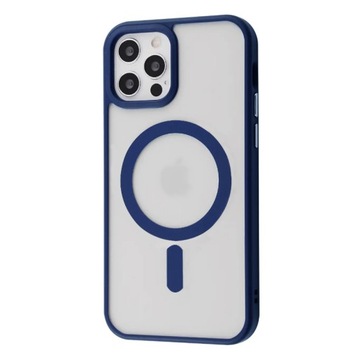 ETUI SILIKONOWE MAGSAFE DO IPHONE 15 GRANATOWE NIEBIESKIE + PRZEZROCZYSTE