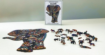 Деревянный пазл СЛОН Премиум XXL А3