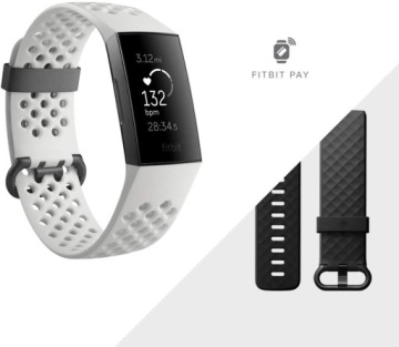 Спортивный ремешок для умных часов Fitbit Charge 3, белый