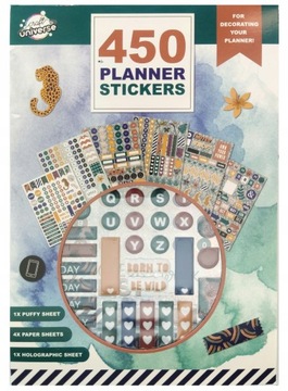NAKLEJKI DO PLANERA 450 SZT DZIENNIKA SCRAPBOOKING BULLET JOURNAL