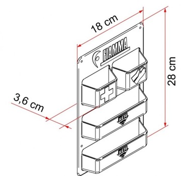 ПОЛИЧКИ ДО DRZWICZEK KASETOWYCH TOALET POCKET FIAMMA 