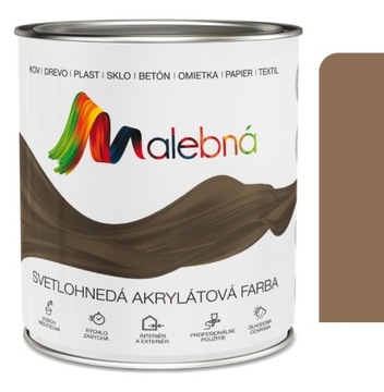 FARBA AKRYLOWA DO PŁYTEK I GLAZURY JASNA BRĄZOWA 0,7L