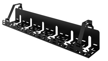 Organizer kabli pod blat podbiurkowy zdejmowany 60 cm czarny StalFlex