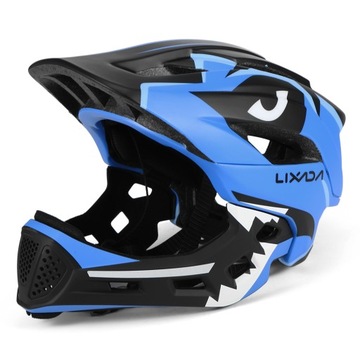 KASK ROWEROWY DLA DZIECI SAFETY HELMET 52-56cm KASK PEŁNOTWARZOWY