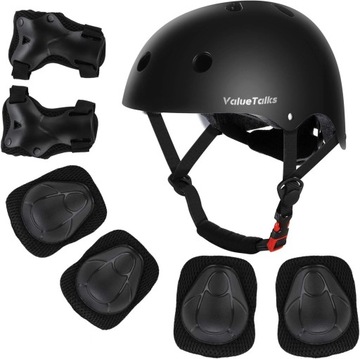 KASK OCHRANIACZE NA ROLKI DESKOROLKĘ ZESTAW 7EL