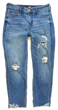 HOLLISTER spodnie damskie jeans BOYFRIEND przetarcia 36