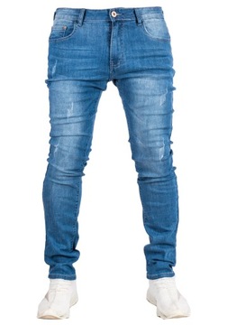 Spodnie męskie JEANSOWE niebieskie CLUMSY r.33