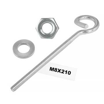 ПОВОРОТНЫЙ КРЮК, УШИНКА M8x210 мм