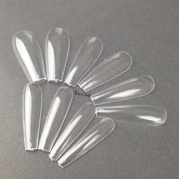 Формы кончиков ногтей балерина гроб прозрачный прозрачный 12