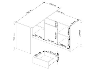 КОМПЬЮТЕРНЫЙ УГЛОВОЙ СТОЛ, ГЛЯНЦЕВЫЙ НАКОНЕЧНЫЙ СТОЛИК