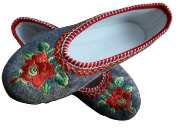 BALERINY GÓRALSKIE FILC HAFT 3D DAMSKIE PAPCIE*37*
