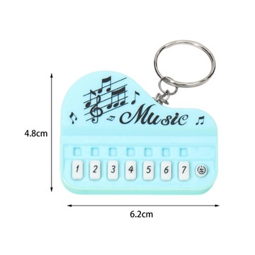 Брелок для фортепиано, маленький размер, брелок для фортепиано для детей, подростков, голубой