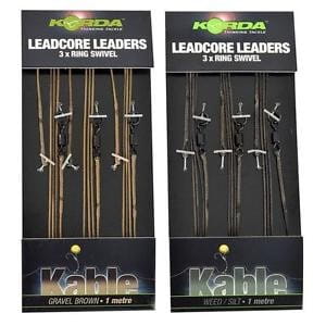 Korda Leadcore Leader Ring Swivel Gravel 1 m - leadcore