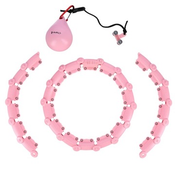 HULA HOP PLUS SIZE Z WYPUSTKAMI I OBCIĄŻNIKIEM HMS HHW11 KOŁO LIGHT PINK