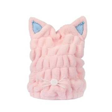 Полотенца для сушки волос из микрофибры, кошачьи уши.