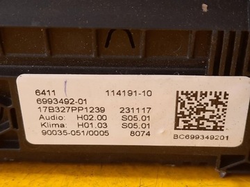 BMW 5 G30 G31 G32 PANEL KLIMATIZACE 6993492