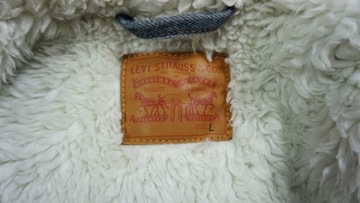 LEVI STRAUSS LEVI'S SHERPA KURTKA JEANSOWA OCIEPLANA r. L