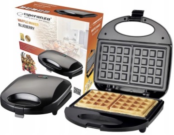 ЭЛЕКТРИЧЕСКАЯ ВАФЕЛЬЧАНИЦА ГРИЛЬ ТОСТ 1000 ВТ МОЩНЫЕ ВАФЛИ С АНТИПРИГАРНЫМ ПОКРЫТИЕМ