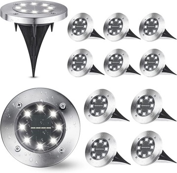 Zewnętrzne solarne lampy ogrodowe12 sztuk