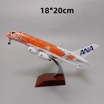 16 cm/20 cm stop metali japonia ANA Airbus A380 kreskówka żółw morski linie