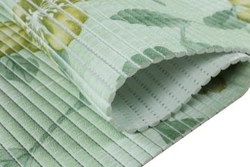 ANTYPOŚLIZGOWA MATA ŁAZIENKOWA 65cm - KWIATY - ZIELONY