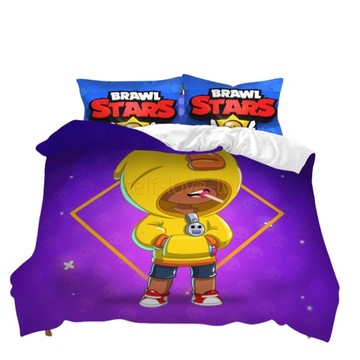 Brawl Stars ~Zestaw pościeli Poszwa na kołdrę~3szt~Wysoka jakość ~wyraźne kolory ~