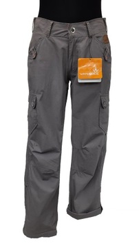 Spodnie trekkingowe szare cargo WANABEE XS
