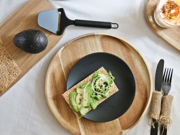 ТАРЕЛКА, поднос, сервировочная тарелка, ДОСКА, 29 см, АКАЦИЯ