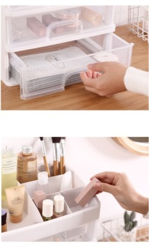 КОРОБКА-ОРГАНИЗАТОР ДЛЯ КОСМЕТИКИ ЮВЕЛИРНАЯ ВИТРИНА С 3 ЯЩИКАМИ БЕЛЫЙ GR47