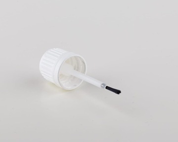 Nakrętka do butelki 10 ml z pędzelkiem 55 mm biała