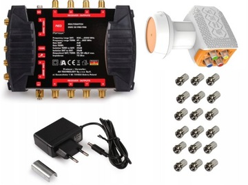 MULTISWITCH 5/8 OPTICUM + KONWERTER QUATTRO + 18xF